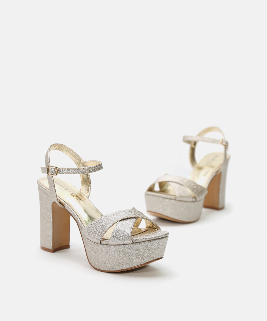 Sandalias plataforma glitter image number null